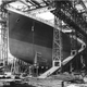 El Titanic en el astillero, poco tiempo antes de zarpar. Wikimedia Commons